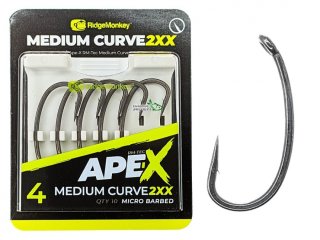 Крючки Ridge Monkey Ape-X Medium Curve 2XX Barbed №04