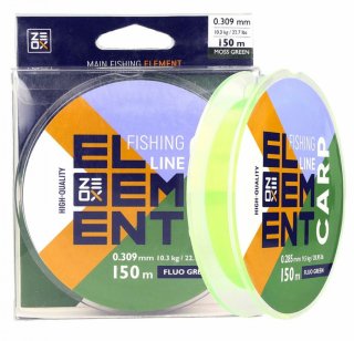 Леска ZEOX Element Carp Fluo Green 150м 0,35мм