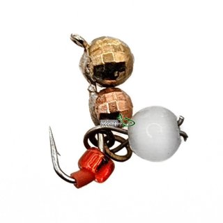 Мормышка Riga Муравей граненный с петелькой + подвеска 3х2,5мм золото/медь