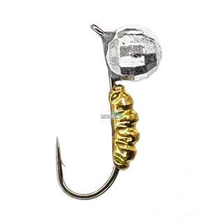 Мормишка Winter Star Личинка-Головастик 4,0мм срібло/золото
