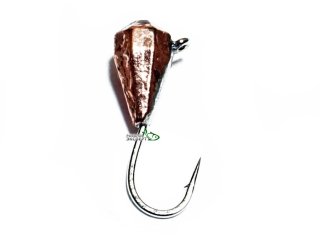 Мормышка Riga Капля граненная с петелькой 3,5мм медь