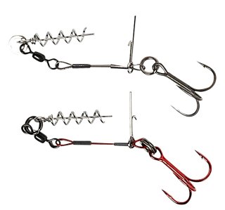 Оснастка Savage Gear Carbon49 Corkscrew Stinger #1/0 23кг, 2шт