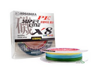 Шнур Kosadaka PE Super Line X8 150м 0,30мм Multicolor 21,5 кг