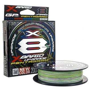Шнур YGK X-Braid Upgrade X8 Pentagram 200м #0.6/0,128мм 14lb/6,3кг