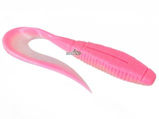 Силикон Jackall Rhythm Curly 5,0" Bubble Gum Pink/Pearl White