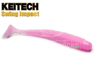 Силикон Keitech Swing Impact 4,5" - ea#08 Bubblegum Shiner