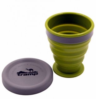 Стакан складний Tramp силіконовий з кришкою 200мл green (TRC-126-green)