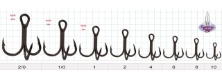 Тройник Gurza Round treble hook ST-48 Tornado