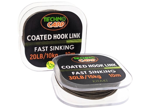 Поводковый материал Technocarp в оплетке Coated Hook Link 20lb/10кг 10м