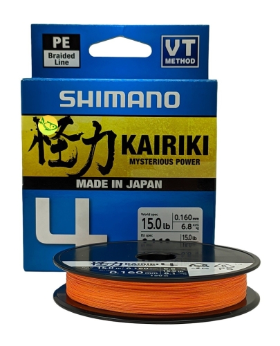 Шнур Shimano Kairiki 4 PE Orange 150м 0,20мм 13,8кг