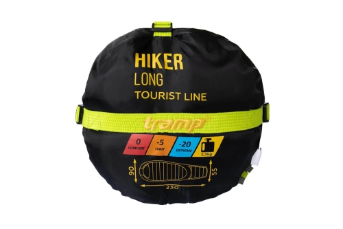 Спальный мешок Tramp Hiker Long кокон, 230/90-55см правый (TRS-051L-R)