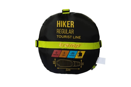 Спальный мешок Tramp Hiker Regular кокон, 220/80-55см левый (TRS-051R-L)