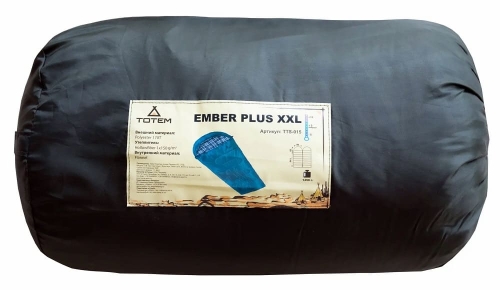 Спальный мешок-одеяло Totem Ember Plus XXL с капюшоном, олива, левый (TTS-015-L)