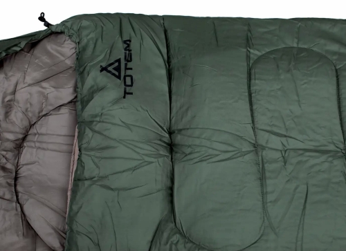 Спальный мешок-одеяло Totem Fisherman с капюшоном, олива, левый (TTS-012-L)