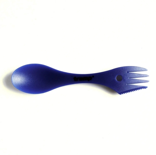 Ложка-вилка (ловилка) пластмассовая Tramp синяя (TRC-069-blue)