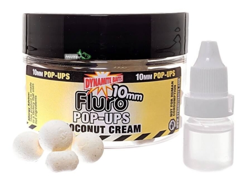 Бойлы Dynamite Baits Fluro Pop-Ups Coconut Cream