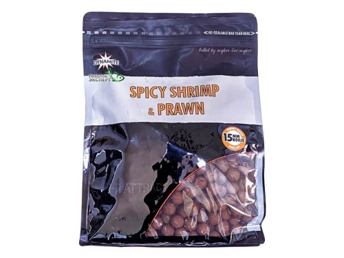 Бойли Dynamite Baits Spicy Shrimp & Prawn 1кг 15мм (DY970)