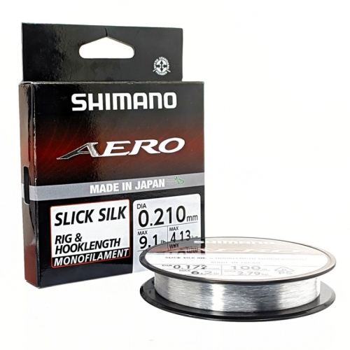 Жилка Shimano Aero Slick Silk Rig/Hooklenth 100м 0,190мм