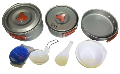 Набор посуды Tramp из анодированного алюминия на 2-3 персоны 1,1/1,7л (UTRC-143)