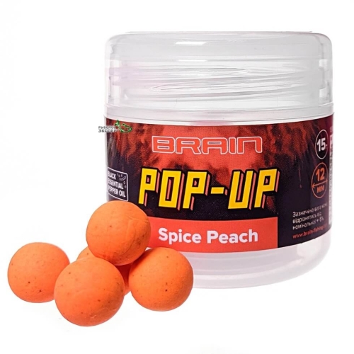 Бойлы Brain Pop-Up F1 Spice Peach (персик/специи) 10мм