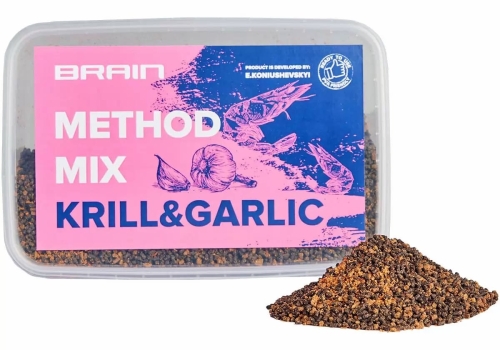 Прикормка Brain Method Mix Krill & Garlic (криль/чеснок) 400г