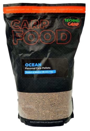 Пеллетс Technocarp Flavored Carp Pellets Ocean 3мм 1кг