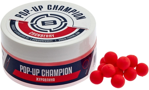 Бойлы Brain Champion Pop-Up - Cranberry (клюква) 10мм