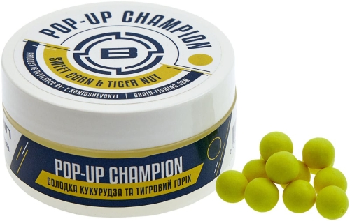 Бойлы Brain Champion Pop-Up - Sweet Corn & Tiger Nut 8мм