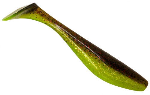 Силикон Fishup Wizzle Shad 5,0" 203 - Green Pumpkin/Flo Chartreuse (4шт/уп)