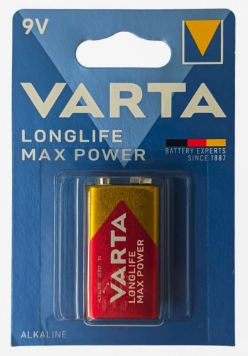 Крона Varta LongLife Max Power alkaline 6LR61 / 9V (1шт/уп)