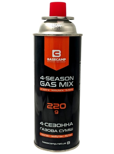 Газовый баллон BaseCamp 4 Season Gas 220г (BCP 70200)