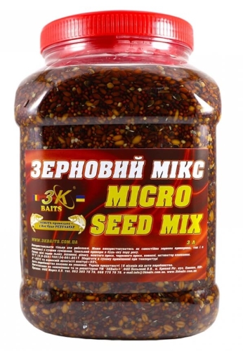 Зерновой микс 3KBaits Micro Seed Mix натуральный, 3л