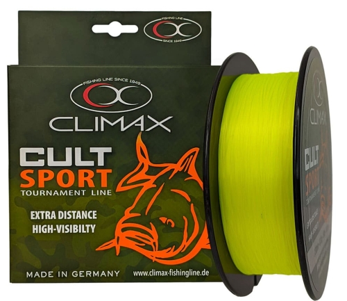 Леска Climax Cult Carp Sport Yellow 1000м 0,30мм 8,3кг