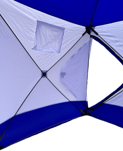Палатка зимняя Daster Куб бело-синяя, 1,8х1,8х2,05м