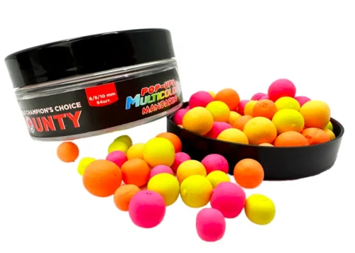 Бойли Bounty Pop-Up Multicolor Multisize - Mandarin 6/8/10мм 84шт