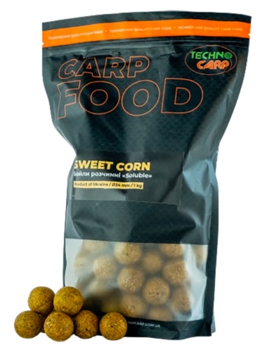Бойли Technocarp Soluble Boilies - Sweet Corn 20мм 0,5кг