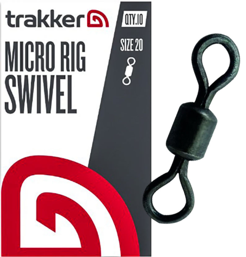 Микро вертлюг для крючка Trakker Micro Rig Swivel №20 black (10шт/уп)