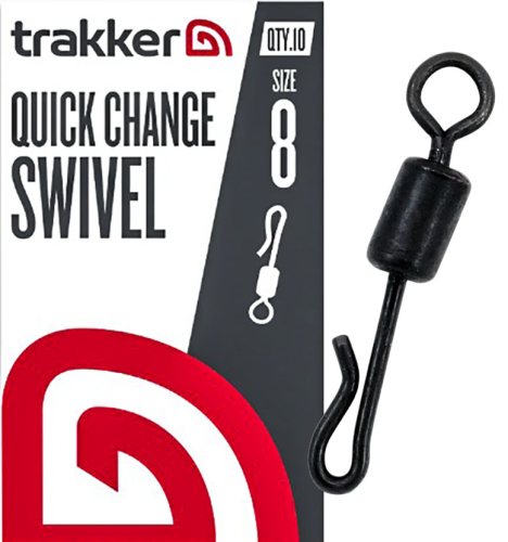 Вертлюг быстросъемный Trakker Quick Change Swivel №08 black (10шт/уп)