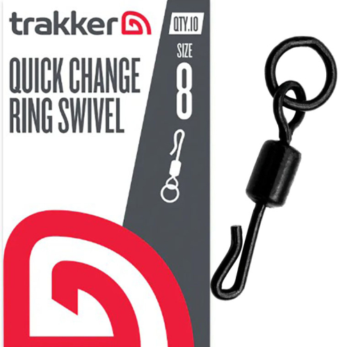 Вертлюг быстросъемный с кольцом Trakker QC Ring Swivel №08 black (10шт/уп)