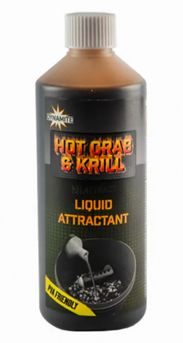 Ликвид Dynamite Baits Hot Crab & Krill Liquid Attractant 500мл (DY1646)