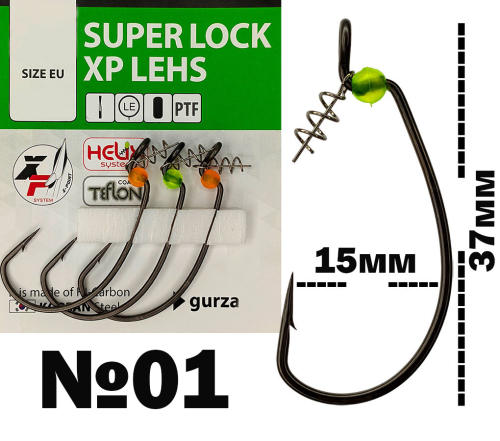 Крючки Gurza Super Lock XP LEHS (KE-3229) PTF - №01 (3шт/уп)