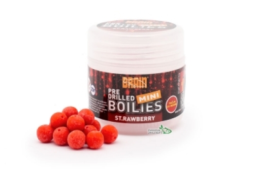 Бойлы Brain Mini Boilies pre-drilled Strawberry 10мм 20г