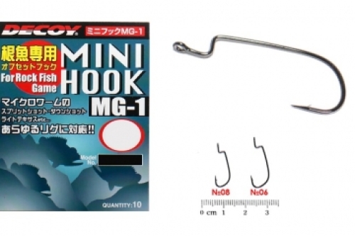 Крючки Decoy оффсетные Mini Hook MG-1