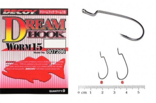 Крючки Decoy оффсетные Worm 15 Dream Hook