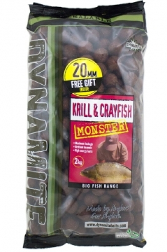 Бойли Dynamite Baits Smart Carp Monster Krill &amp; Crayfish Shelf Life 20мм 2кг
