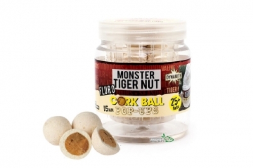 Бойлы Dynamite Baits Cork Ball Pop-Ups Monster Tiger Nut Fluro White 15мм (DY944)