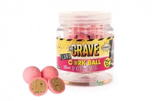 Бойлы Dynamite Baits Cork Ball Pop-Ups The Crave Fluro Pink 15мм (DY946)