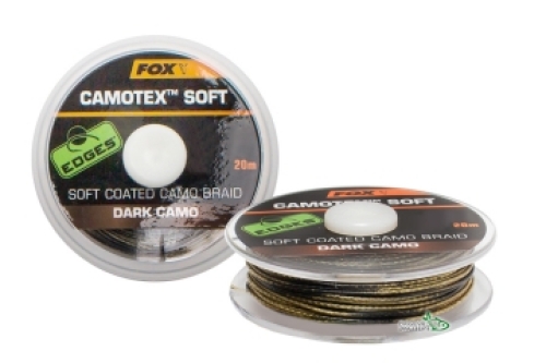 Поводковый материал Fox Edges Camotex Soft 25lb 20м Dark Camo