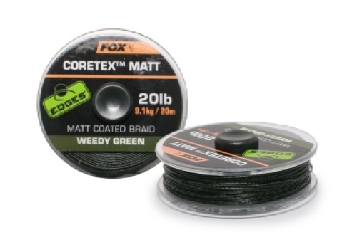 Поводковый материал Fox Edges Coretex Matt 20lb 20м Weedy Green