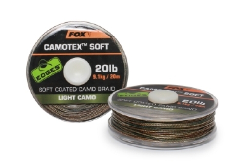 Поводковый материал Fox Edges Camotex Soft 20lb 20м Light Camo
